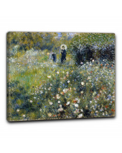 Quadro donna con parasole in giardino di auguste renoir