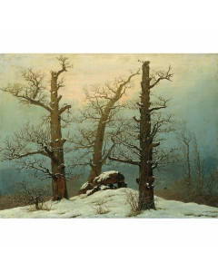 Quadro tumulo di pietre innevate di caspar david friedrich