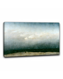 Quadro monaco in riva al mare di caspar david friedrich 