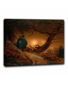 Quadro due uomini contemplano la luna di caspar david friedrich