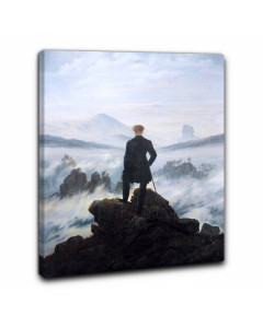 Quadro viandante sul mare di nebbia di caspar david friedrich