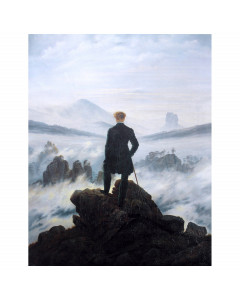 Niik stampa su tela viandante sul mare di nebbia di caspar david friedrich 60x47cm poster quadro canvas