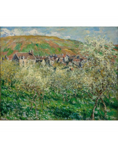 Quadro la fioritura dei pioppi di claude monet