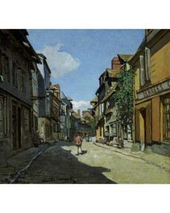 Quadro rue de la bavole a honfleur di claude monet