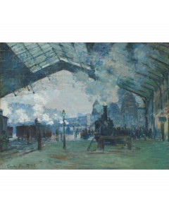 Quadro saint lazare treno normandia di claude monet