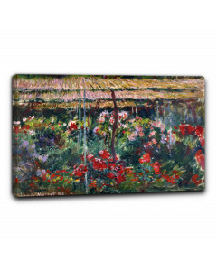 Quadro giardino di peonie di claude monet