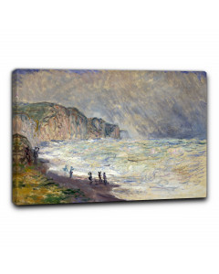 Quadro mare grosso a pourville di claude monet