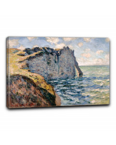 Quadro la scogliera di aval a etretat di claude monet