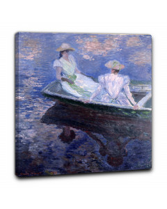 Quadro sulla barca di claude monet