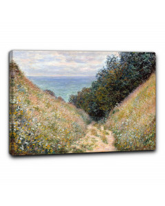 Quadro strada verso la cavee di claude monet