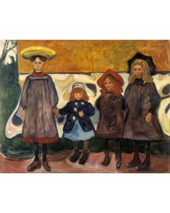 Quadro quattro ragazze ad asgardstrand di edvard munch