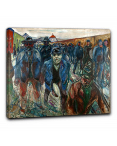 Quadro lavoratori rientrano a casa di edvard munch