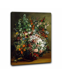 Quadro bouquet di fiori in un vaso di gustave courbet