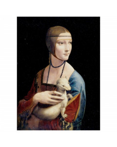 Niik stampa su tela la dama con l'ermellino di leonardo da vinci 80x60cm poster quadro canvas