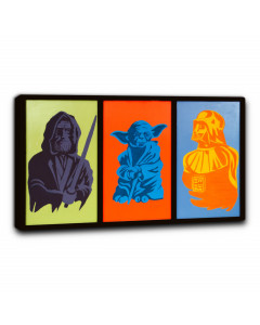 NerdArt quadro Obi Wan Kenobi, Yoda, Darth Vader