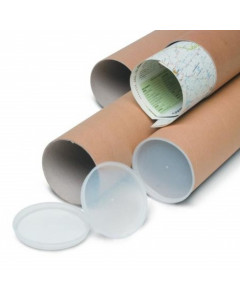 Tubo di cartone per spedizioni 84 x 10 cm con tappi