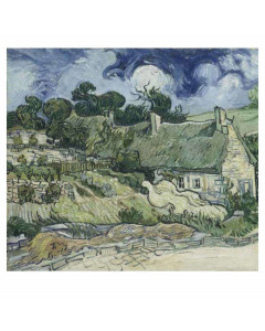 Niik stampa su tela cottage con tetto di paglia di vincent van gogh 71x63cm poster quadro canvas