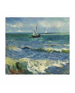 Niik stampa su tela paesaggio marino maries de la mer di van gogh 60x46cm poster quadro canvas