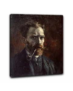 Quadro autoritratto con pipa di vincent van gogh