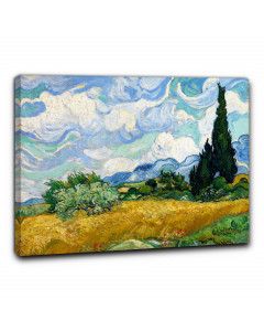 Quadro campo di grano con cipressi di vincent van gogh