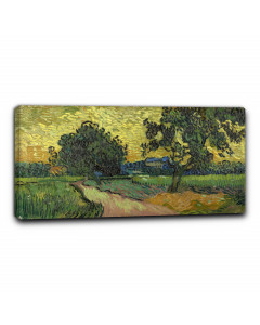 Quadro paesaggio al tramonto di vincent van gogh