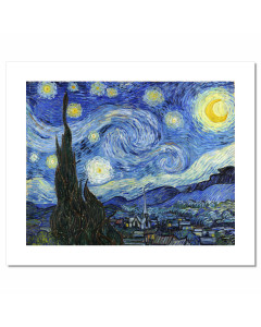 Stampa su tela la notte stellata di vincent van gogh 120x95cm poster quadro canvas