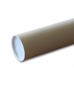 Tubo di cartone per spedizioni 164 x 10 cm con tappi
