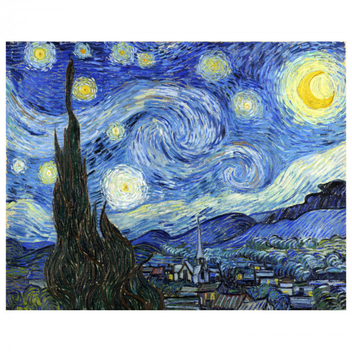 Niik Stampa su tela notte stellata di van gogh 80x63cm poster quadro canvas  - Niik