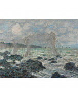 Quadro reti da pesca a pourville di claude monet