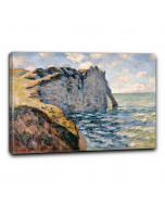 Quadro la scogliera di aval a etretat di claude monet