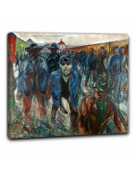 Quadro lavoratori rientrano a casa di edvard munch