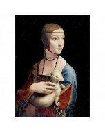 Niik stampa su tela la dama con l'ermellino di leonardo da vinci 80x60cm poster quadro canvas