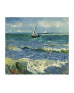 Niik stampa su tela paesaggio marino maries de la mer di van gogh 60x46cm poster quadro canvas