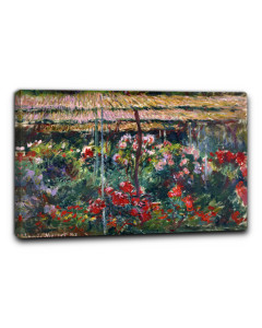 Quadro giardino di peonie di claude monet